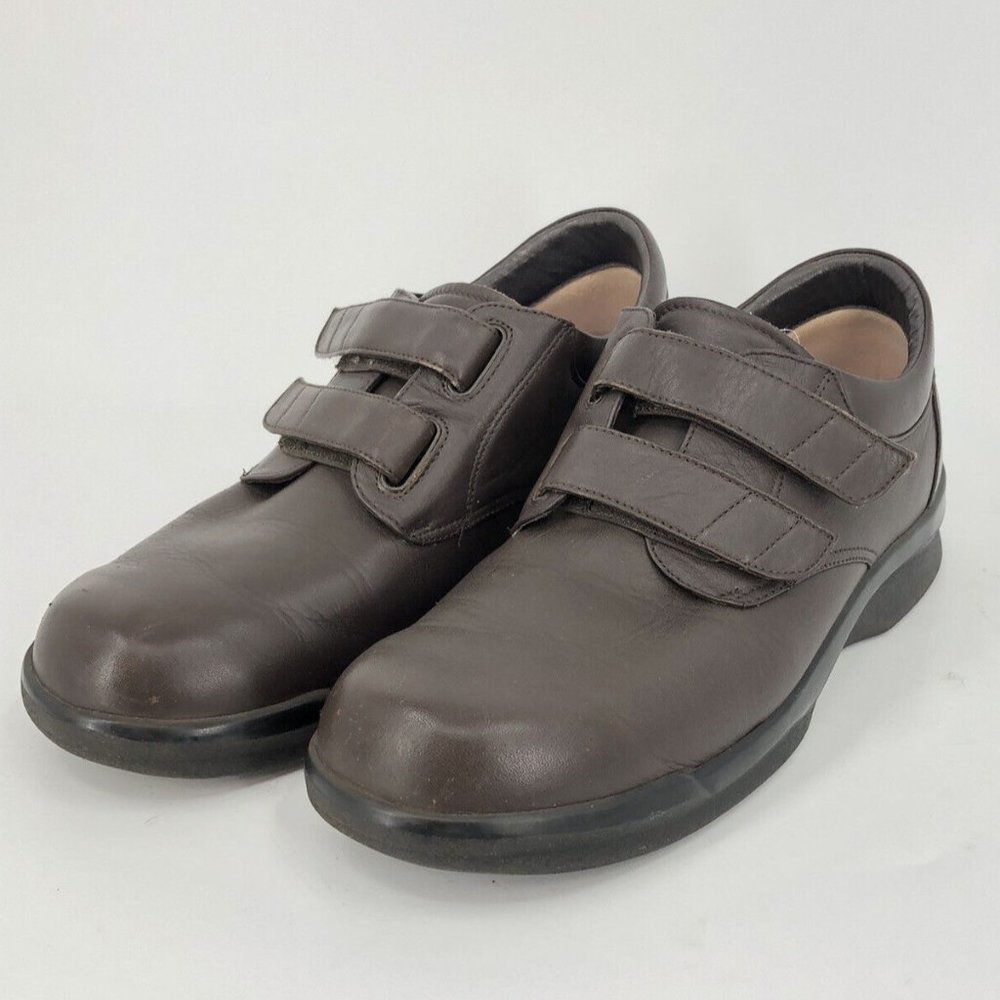 Apex Ambulator V1260M Mens 9.5 Brown Shoes Walking Diabetic Comfort Therapeutic